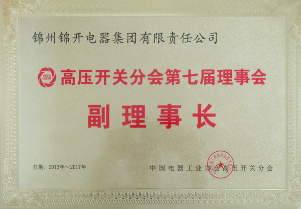 高压开关分会第七届理事会副理事长